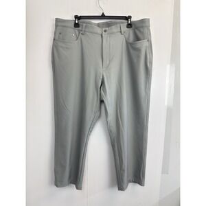 Greg Norman Men's Golf Performance Pants 38X25 Gray‎ 5 Pocket Poly Stretch